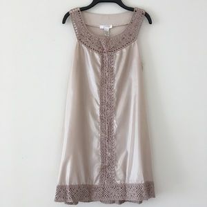 Tan Mini Slip Dress NWT
